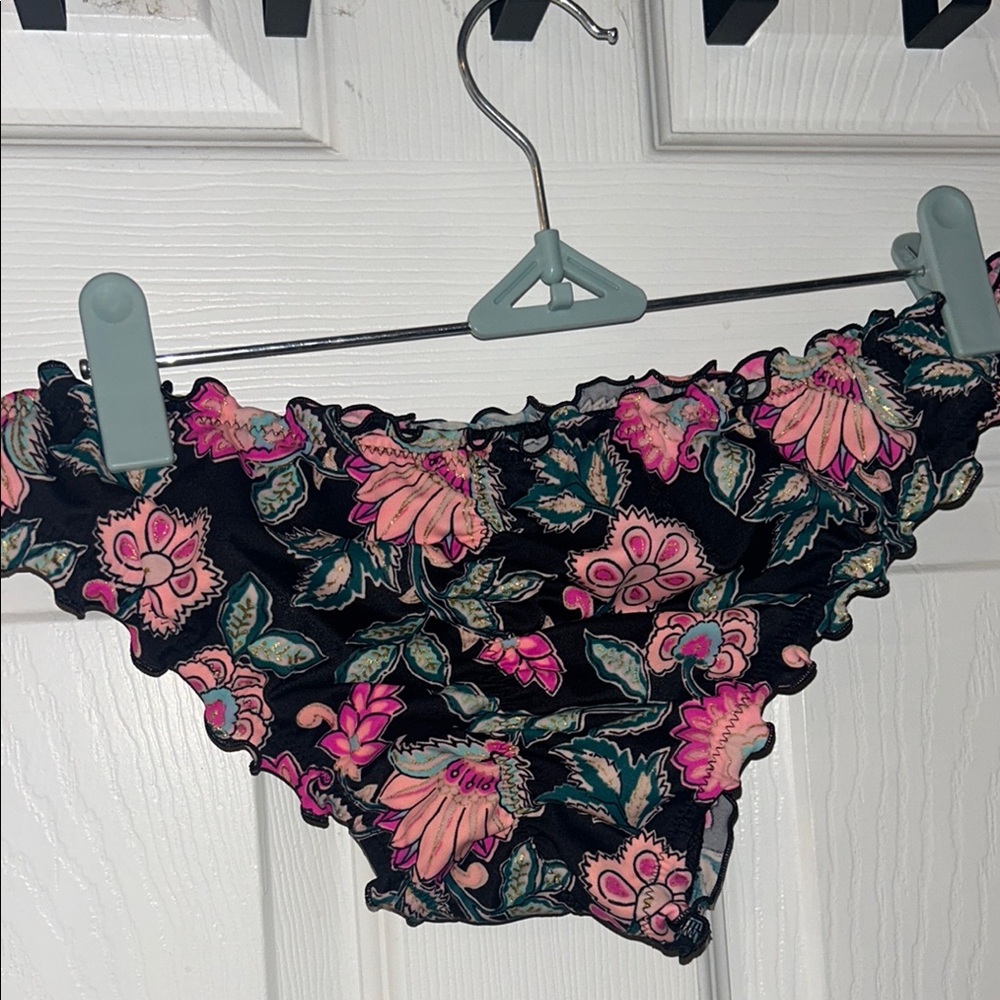 Floral Ruffle Bikini Bottom - Picture 2 of 2